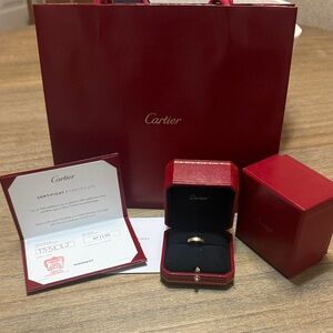 Cartier love wedding band yellow Gold size 52 US 6